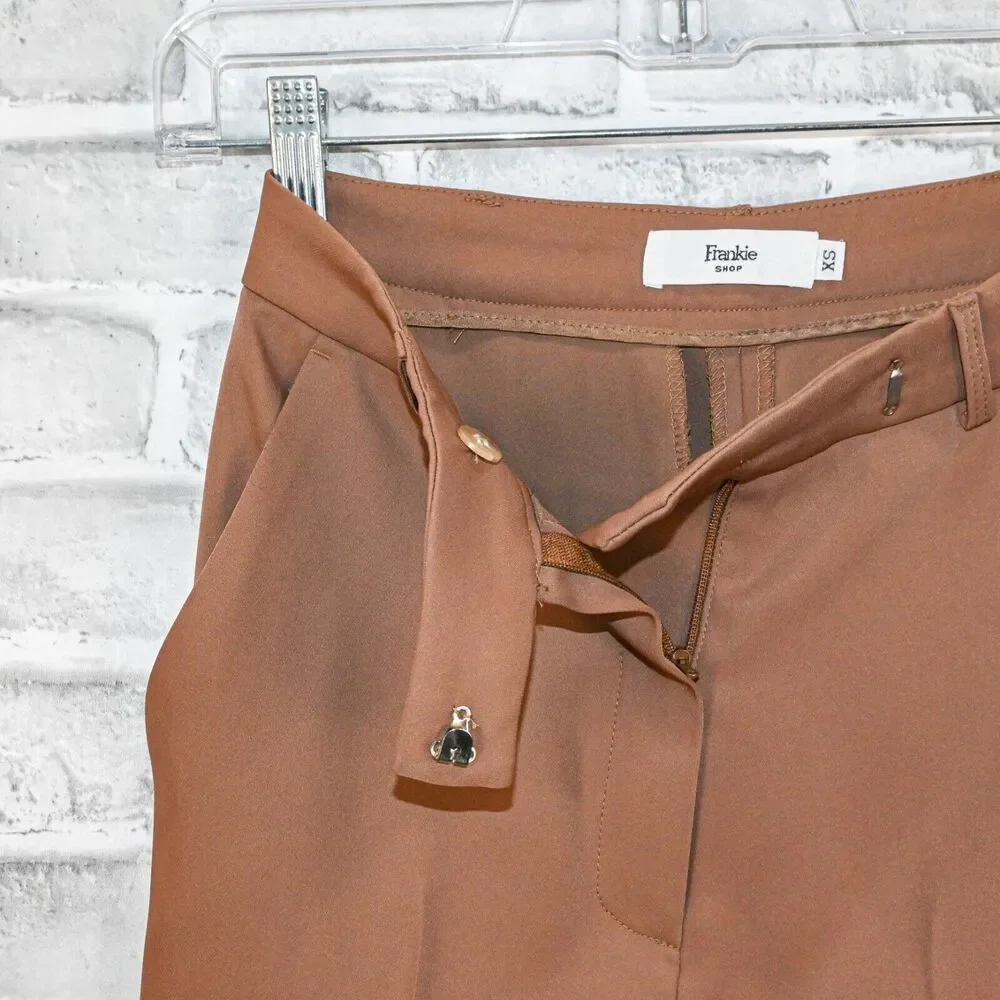 Frankie Shop Women's Isla Tailored Trouser Pants in brown size XS